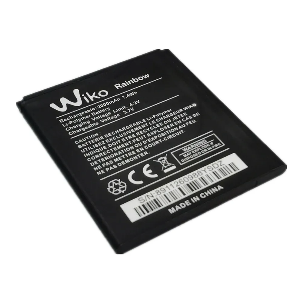 2022 Nuova Batteria Di Ricambio Originale Di Alta Qualità Per Wiko Rainbow 2000Mah Batterie Ricaricabili Per Telefoni Cellulari Bateria