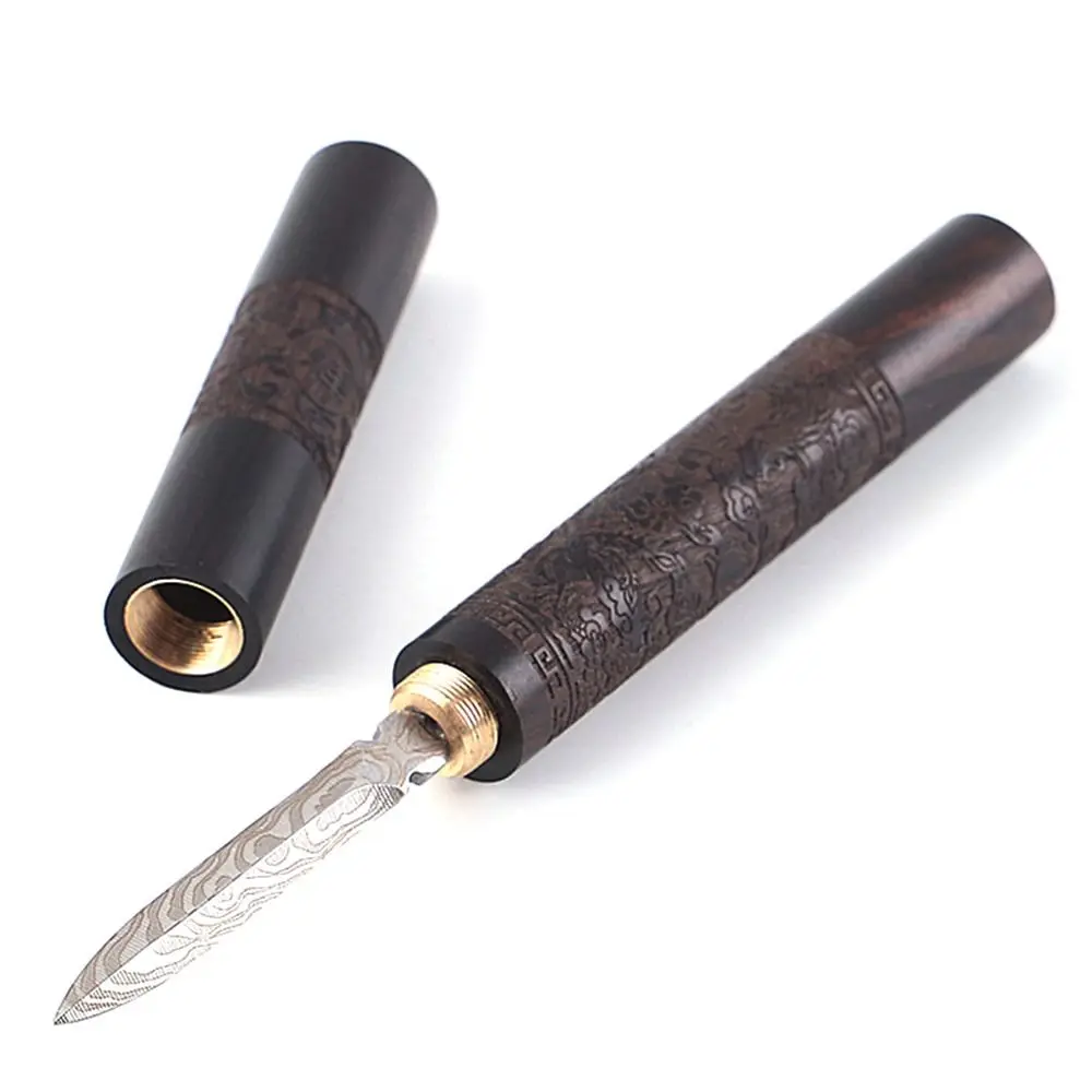 Durable Sandalwood Tea Knife Needle Pick Wood Handle Puer Tea Tools Cone Needle Breaking Prying Brick Professional Tool tea needle set