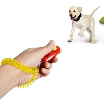 Hot Sale Portable Dog Button Clicker Sound Trainer Pet Training Tool Wrist BAccessory Pet Products Accessories  Dog cat Supplies 5