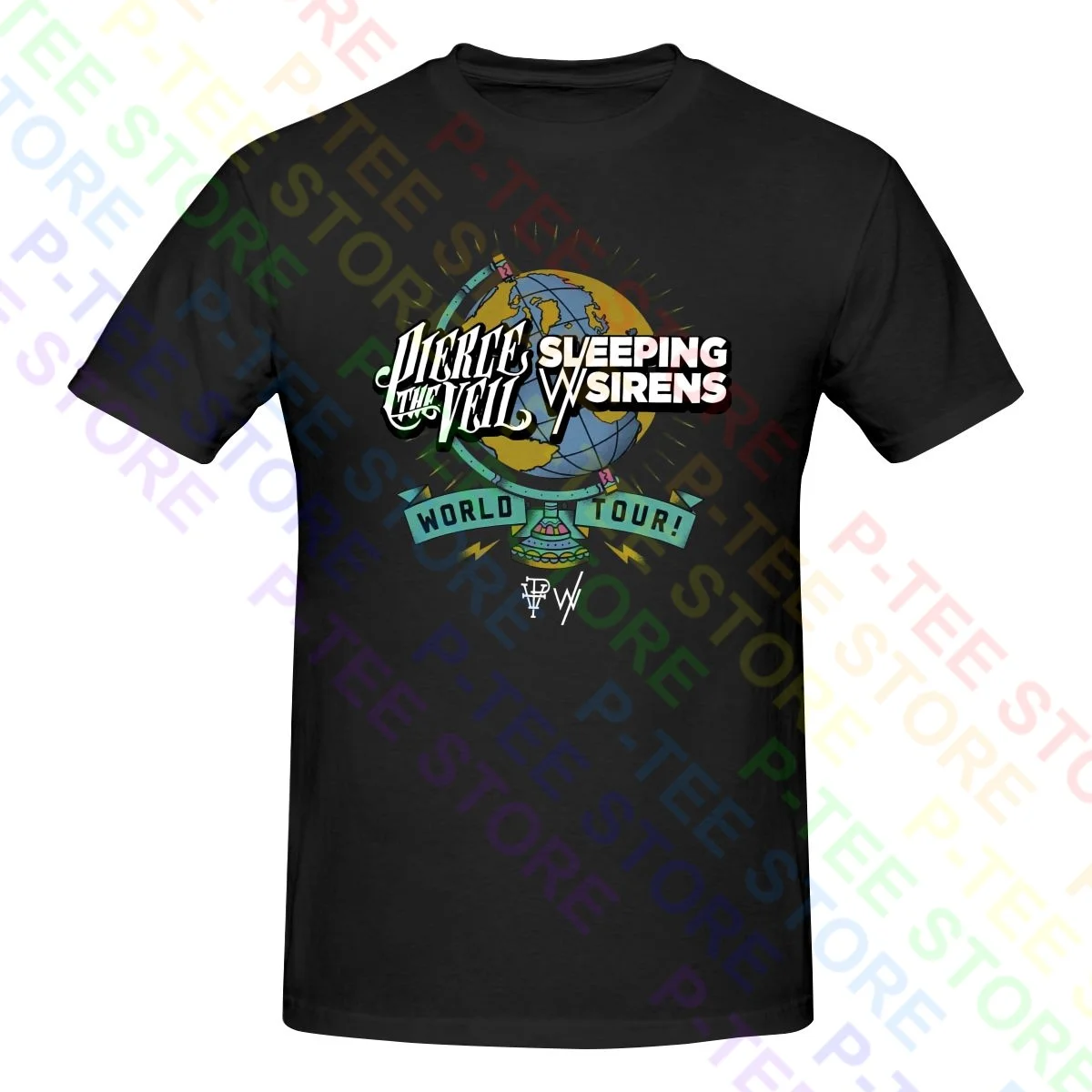 World Tour Pop Punk Pierce The Veil Sleeping With Sirene 2015 Shirt T-Shirt Tee Best Fashion
