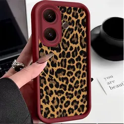 Leopard Print Shockproof Flexible Silicone Protective Phone Case for Vivo V60 Lite 4G (HFTYJTBW001)