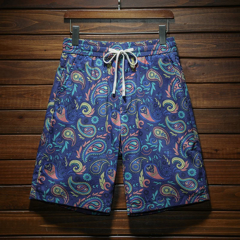 Beach Shorts Men's Summer Thin Cool Breathable Outdoor Pants Handsome Personality Fashion Printed Loose All-Match Casual Shorts