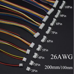 Compact Multi - Pin JST PH2.0 Connector Set with 26AWG Wires - 5 Sets 9P (Length200mm)