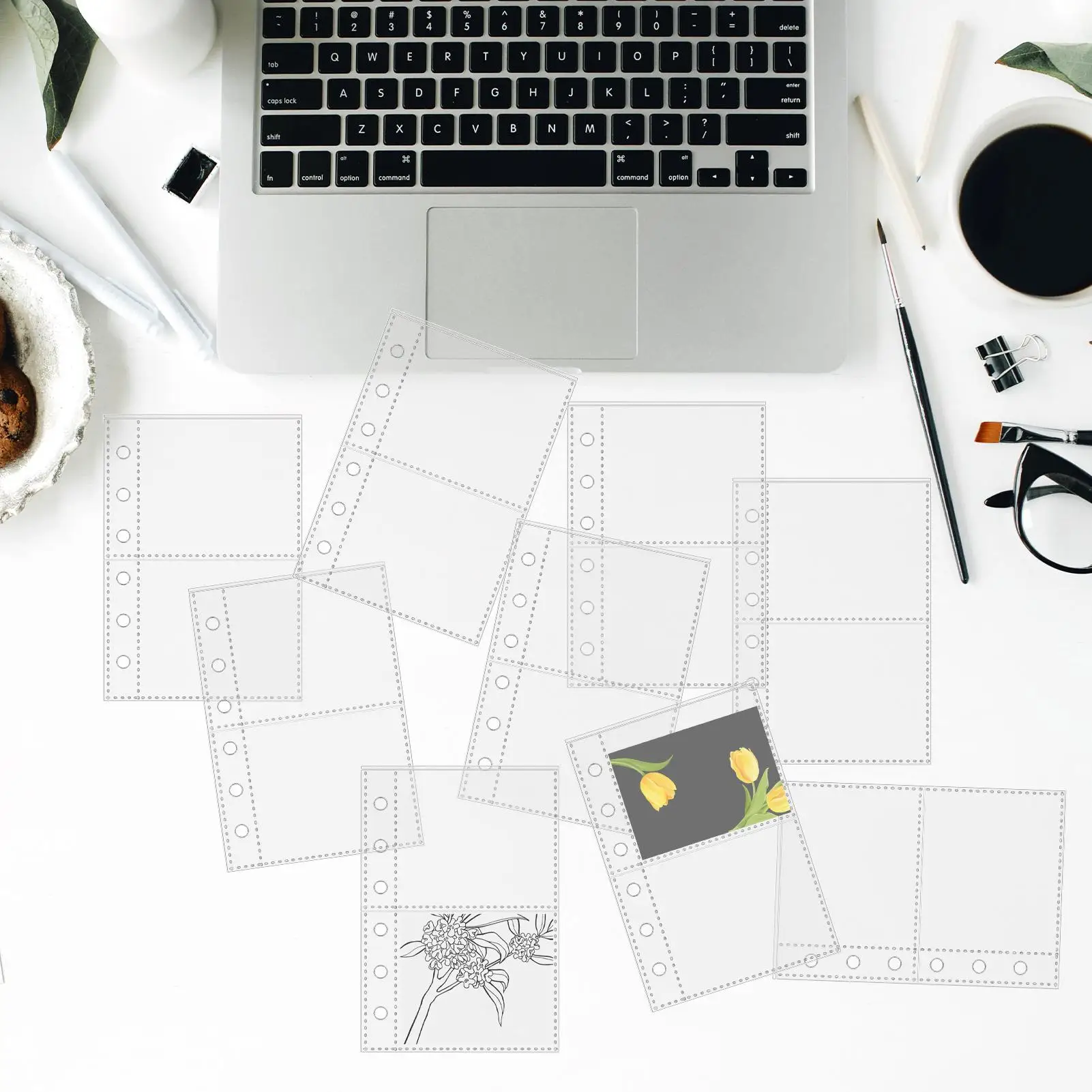 10pcs A7 6-Ring Binder Replacement Card Pages Card Protector Sleeves Sticker Book Transparent or Frosted Pages Replacement