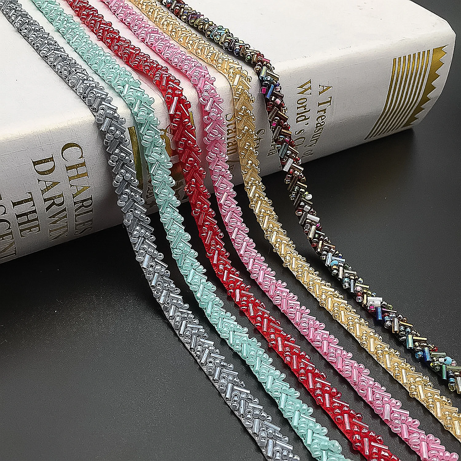 Netting Bead Single-Line Lace Trim Handicraft Accessories For Wedding Dress Clothing Decoration Diy Accessories For Sewing