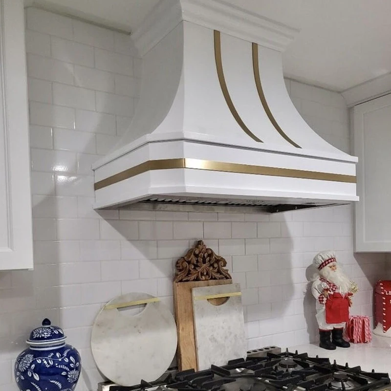 Kitchen Stainless Steel Cooking Hoods / Wall Mounted Stainless Steel Range Hood / Home Mounted Appliance Stainless Hood - Image 4