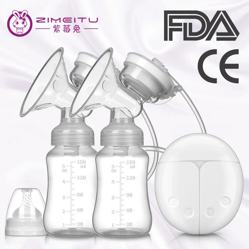 Purple berry rabbit bilateral electric breast pump silent breast pump automatic milking device for mother and baby FDA CE