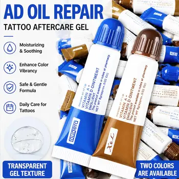 100/50/5 Pezzi Gel per Cura Post-Tatuaggio con Vitamina A e D, Crema Trattamento Anti-Cicatrice, Riparazione e Cura della Pelle, Accessori per Tatuaggi