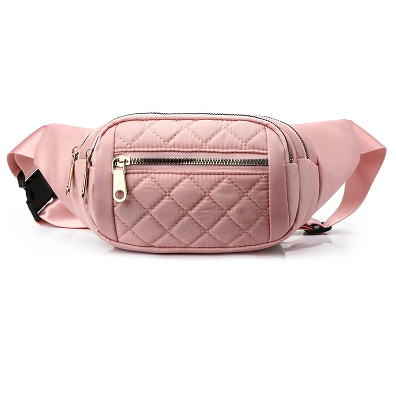 Waist Bag Chest Bag Crossbody Bag Women Plaid Oxford Waterproof Belt Bags Designer Ladies Fashion Fanny Pack Banana Hip Purse