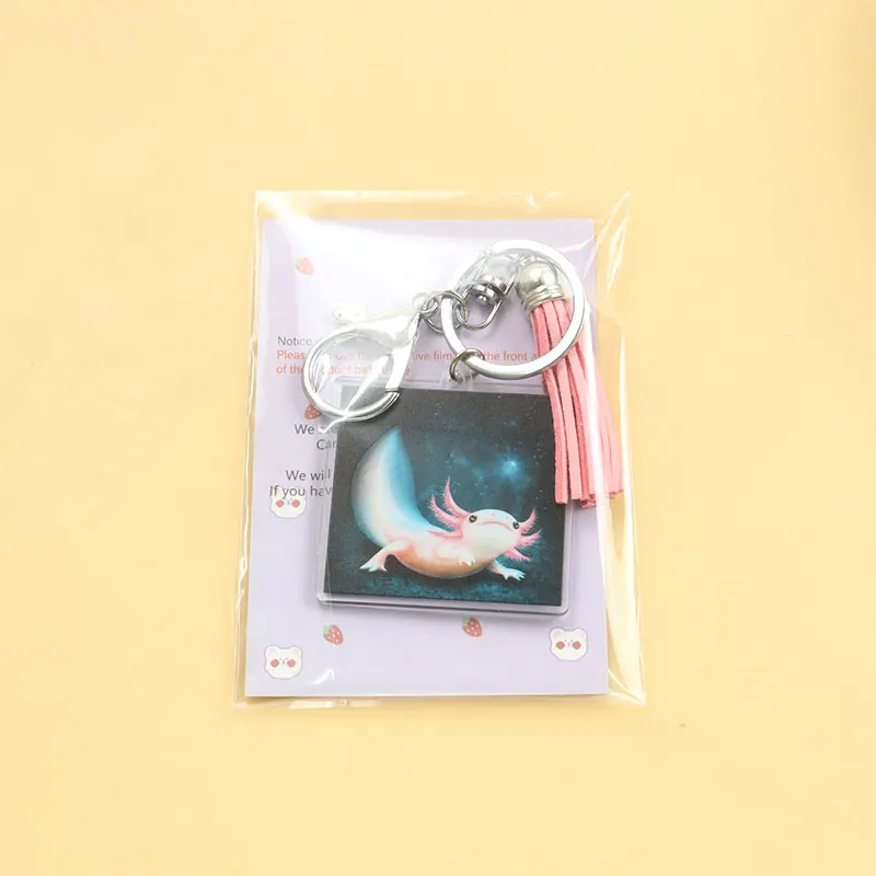 Blue Axolotl Double Sided Acrylic Charm