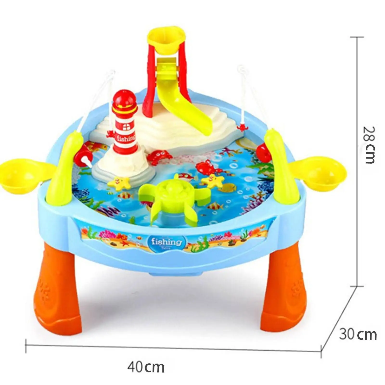 

Water Circulating Fishing Game Board Play Set Sand Water Table Toys Electronic Toy Fishing Set Outdoor Beach Toys for Backyard