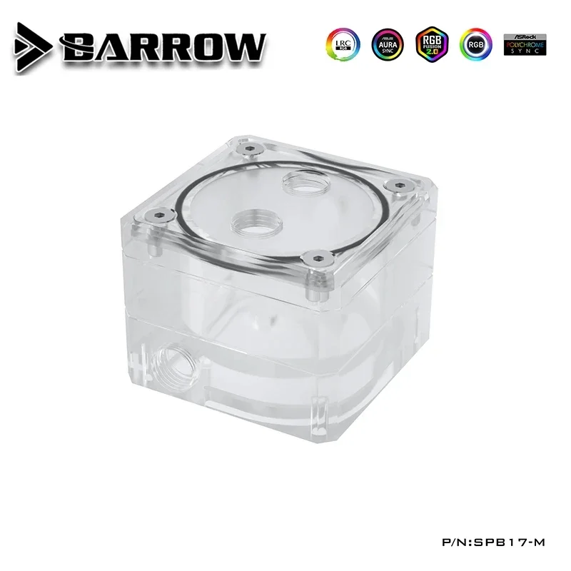 Barrow Mini Tanque de Água do Reservatório para Bomba Ddc Acessórios Adaptação Itx a4 pc Case Refrigeração Líquida Construir 5v 3pin Argb Aura Sincronização - Imagem 3