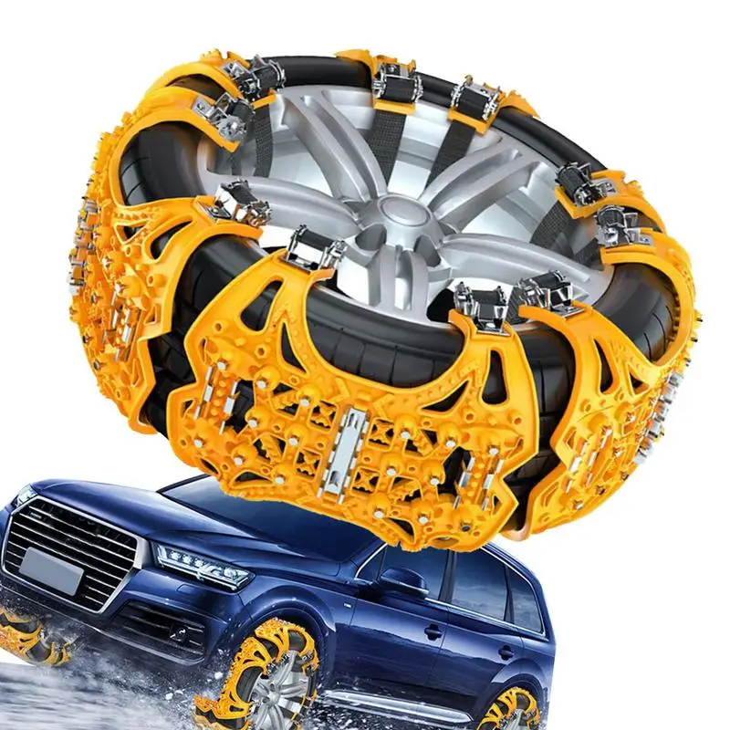 

Car Tire Chain Automotive Anti Slip Snow Chain Emergencies Traction Adjustable Chains Vehicle Safe Driving Tools For Sedans SUVs