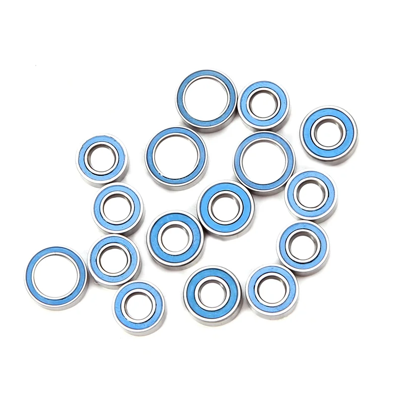 16PCS Rubber Sealed Ball Bearing Kit for Tamiya TT02 TT-02 TT02D TT-02D 1/10 RC Car Upgrades Parts Accessories 2