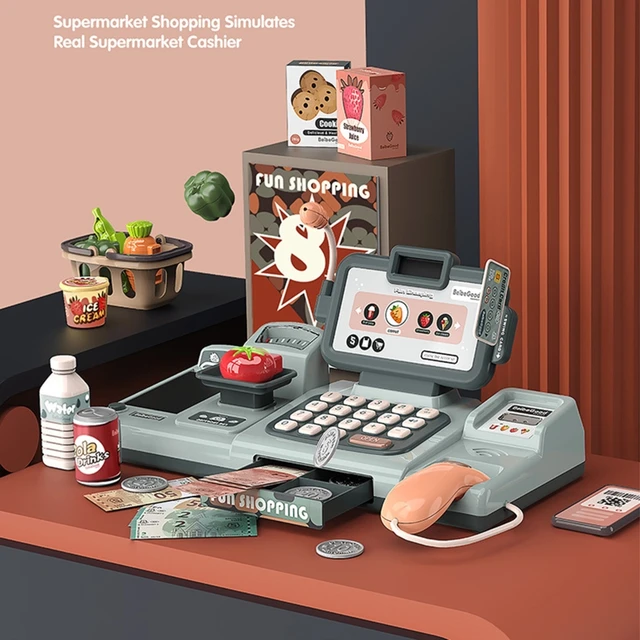 Toy Cash Register Ages 3+ Develops Early Math Skills Play Cash Register for Kids Toy Cash Register Play Money for Kids 2