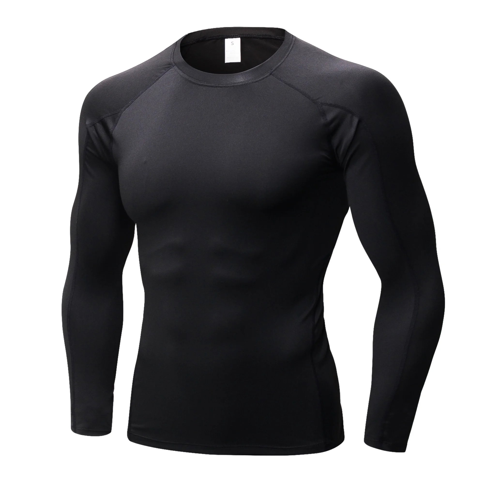 Men Compression Shirt Long Sleeve Cool Dry Running Base Layer Athletic Workout Shirt