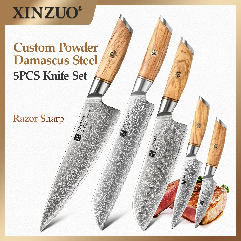 https://ae01.alicdn.com/kf/S83843d1a9a7f4392825dfc6189eb7aecB/XINZUO-5pcs-Knife-Set-with-Olive-Wood-Copper-Flower-Nails-Damascus-Steel-62-64-HRC-Kitchen.jpg