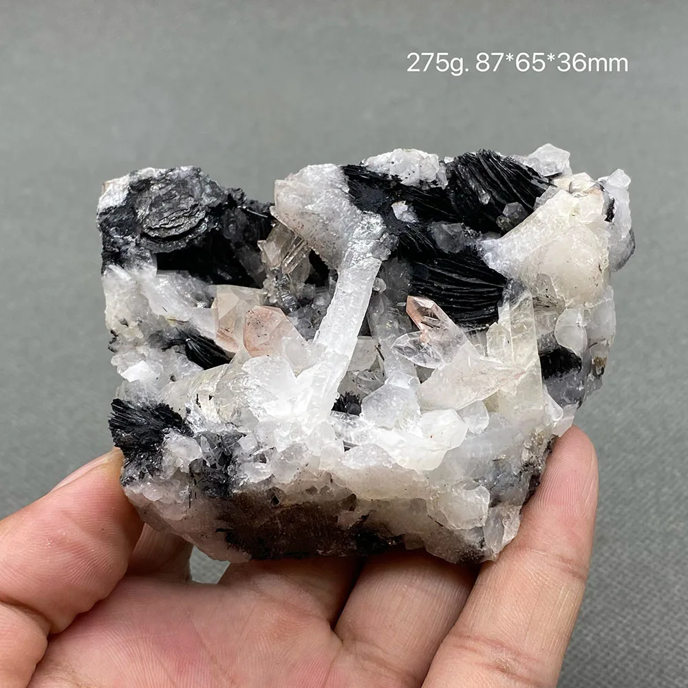 100NaturalSpecularhematiteandcrystalsymbiosismineralspecimen