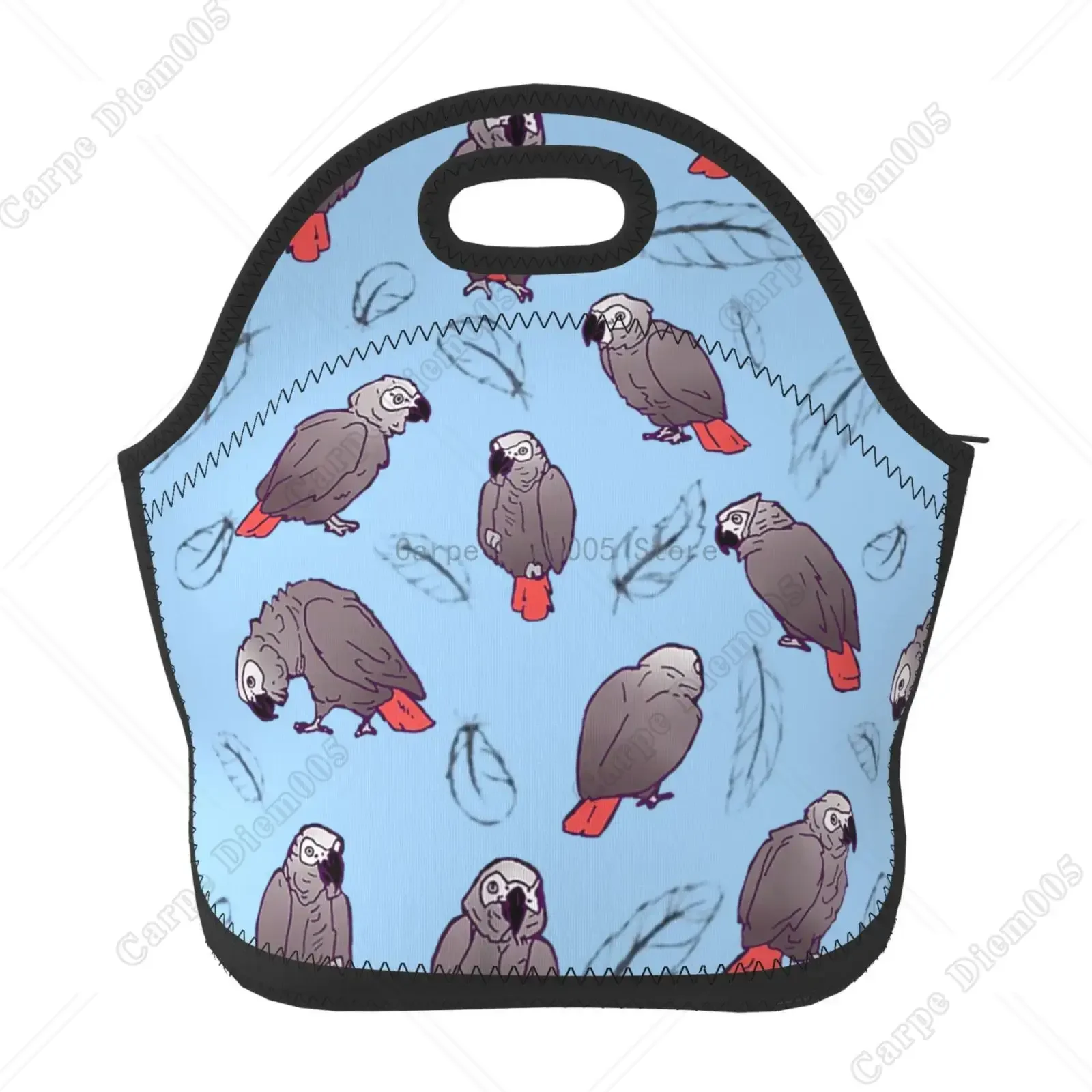 Parrot Bird Lunch Box Reusable Bag Tote Bag Insulated Food for Women Men Lunch Box for Camping Gifts School