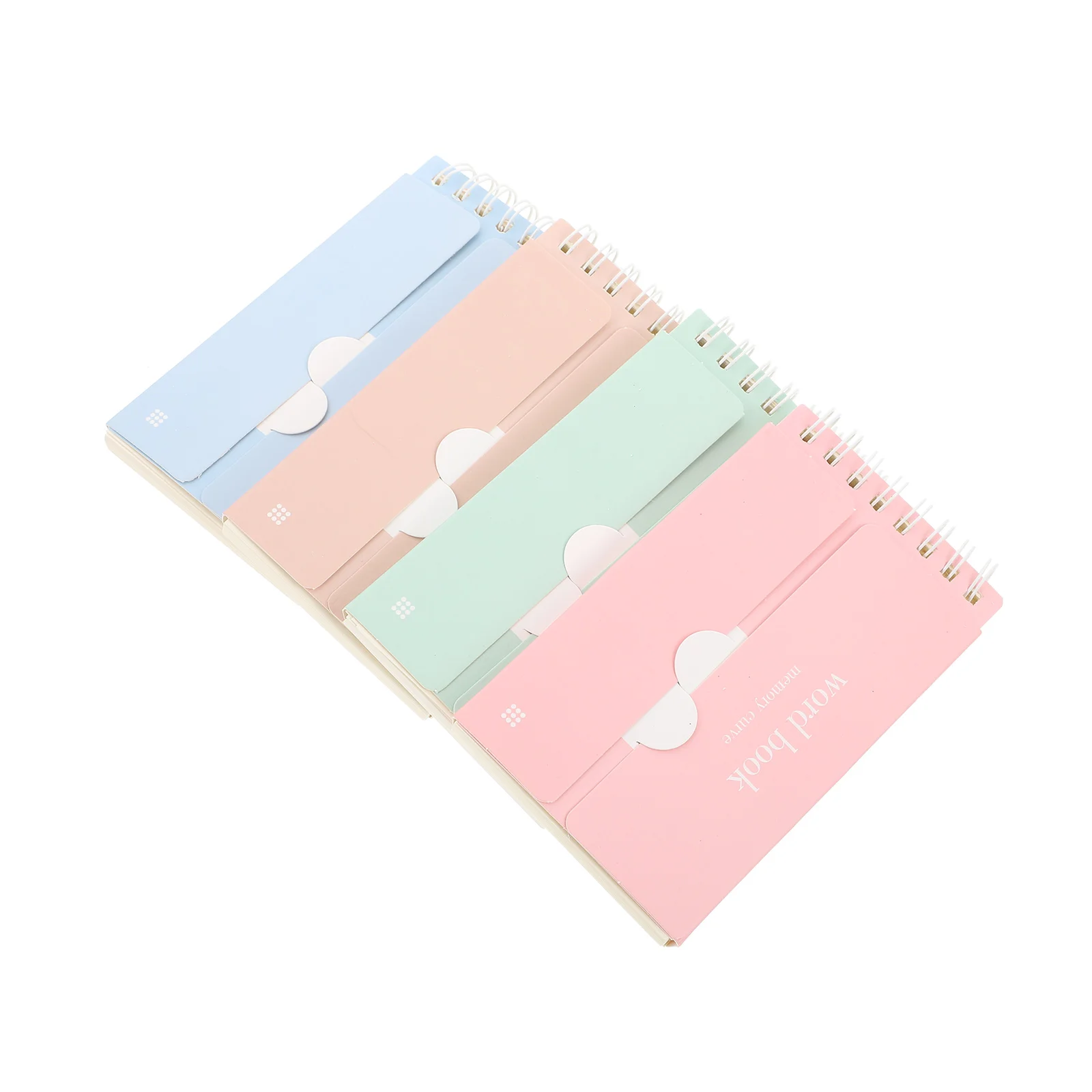 4Pcs Colorful Blank Vocabulary Cards Practical Portable Note Pads Notebooks (Assorted Color)