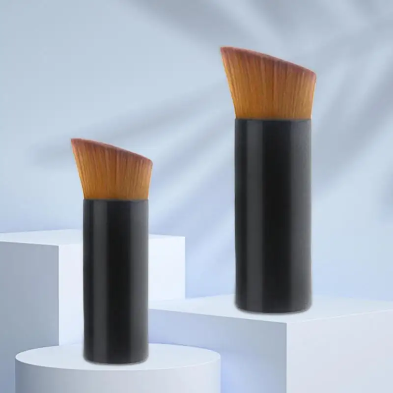 

Foundation Brushes Flat Oblique Head Brushes Soft Nylon Fiber Material Stick Powder Easily Face Make-up For Women Make Up