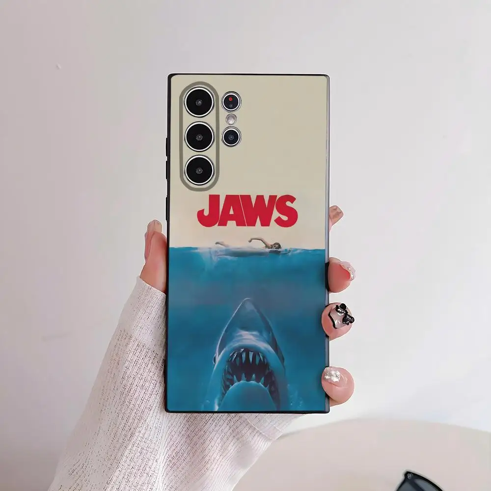 Classic Horror Movie Jaws Frosted Full Cover Soft Phone Case