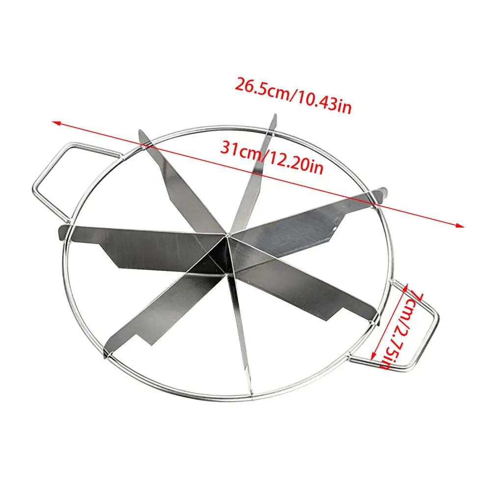 Stainless Steel Cake Divider 6/7/8 Equal Portions Cake Slicer Pizza Pie Cutter