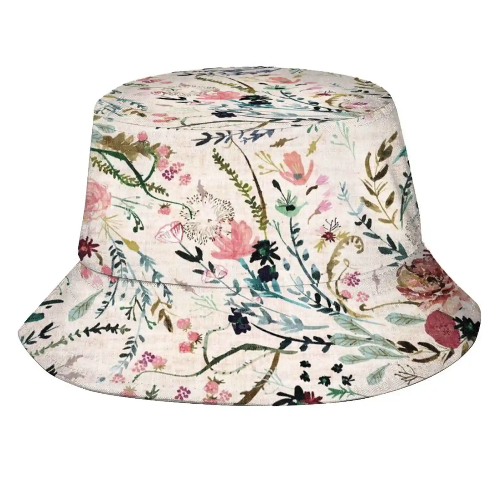 Fable Floral Fishing Hunting Climbing Cap Cappelli Da Pescatore Fiori Floreali Foglie Primaverili Foglia Vintage Blossom Seed Nature Natural