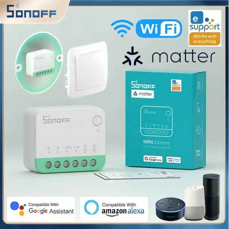

Смарт-переключатель SONOFF MINIR4M, совместимый с Alexa IFTTT