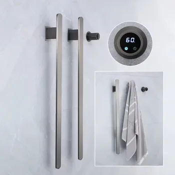 ราวแขวนผ้าเช็ดตัวอุ่นไฟฟ้าในห้องน้ำ สายไฟซ่อนในตัว ควบคุมอุณหภูมิและเวลาได้ 1