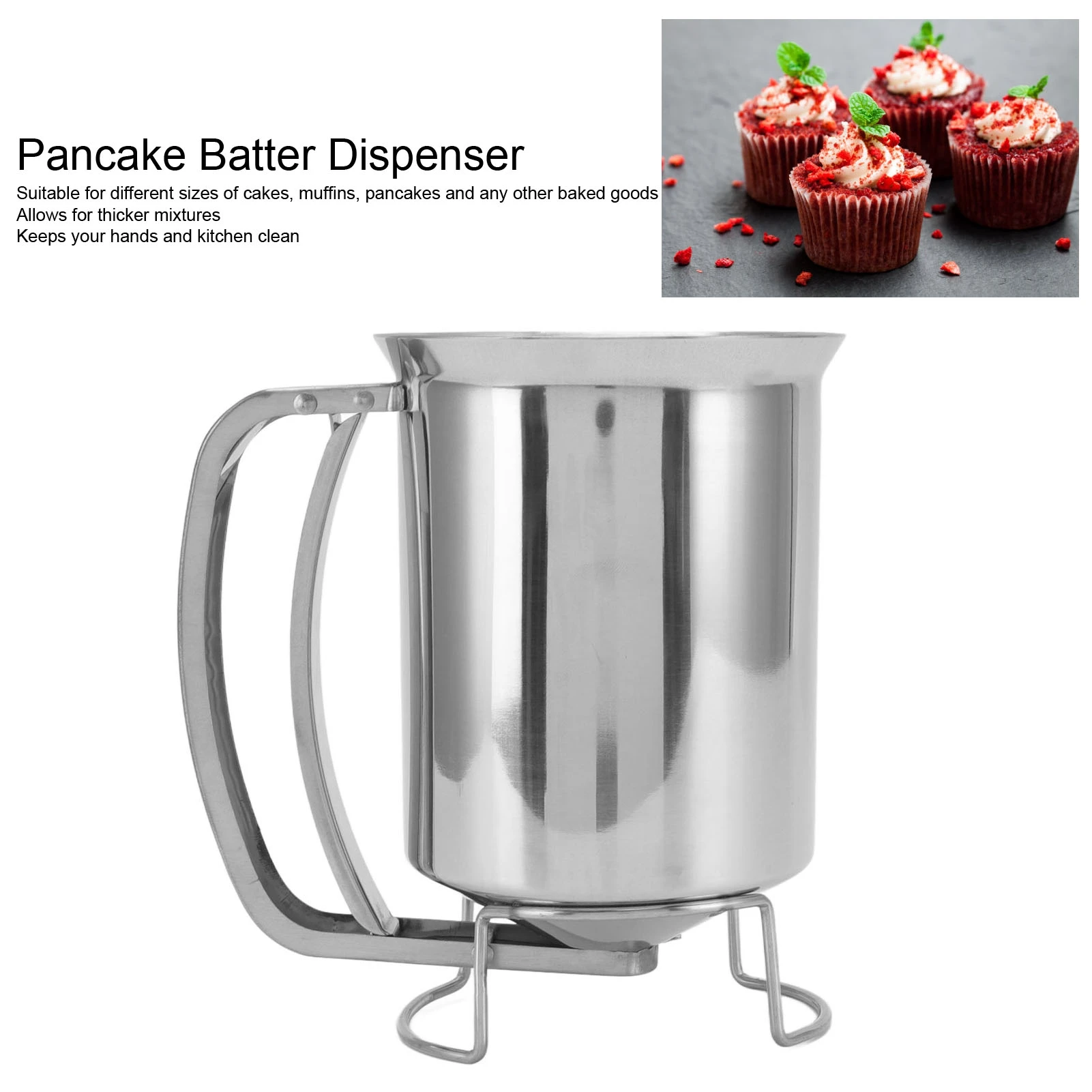 Batter Dispenser Pancake Dispenser Pancake Batter Handheld Pourer for Baking Cupcakes Muffins pastry tools silicone pancake mold