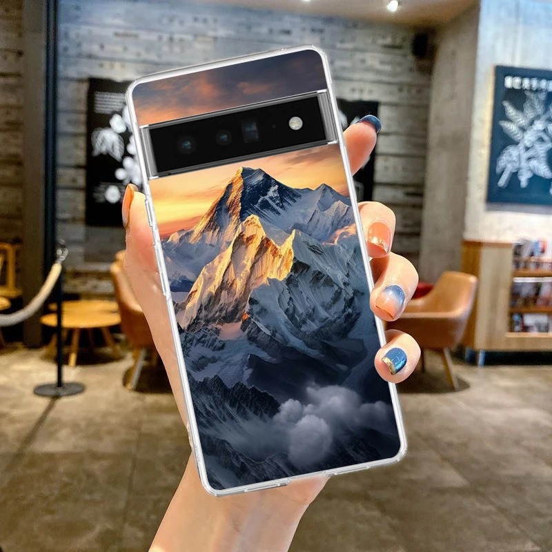 Everest Mountain Soft Silicone Clear Phone Case
