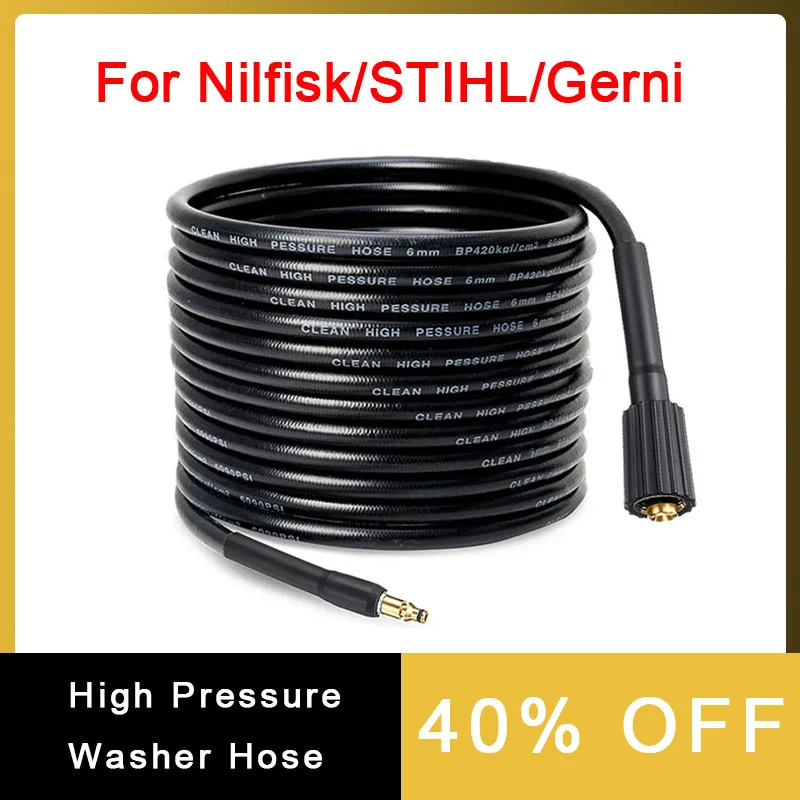 6 20m Pressure Washer Hose For Nilfisk/STIHL/Gerni Pressure Water