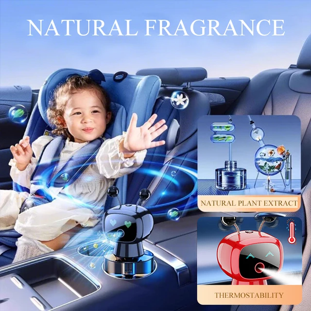 Désodorisant de voiture Robot intelligent parfum Rechargeable diffuseur automatique désodorisant aromathérapie parfum accessoires universels 3