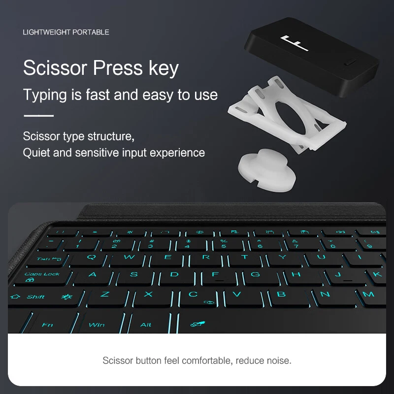 teclado destacável magnética com porta-lápis, para honra