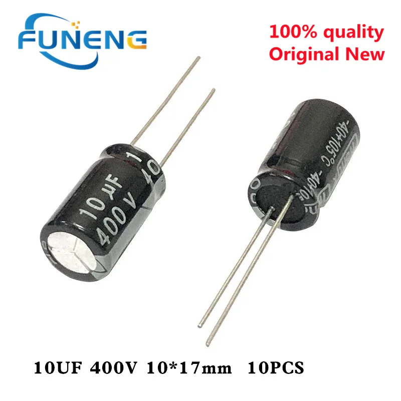 10 шт. высококачественный электролитический конденсатор 400V10UF 10*17 мм мкФ 400V |