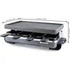 Swissmar KF-77040 Classic 8-Person Raclette with Reversible Cast Iron Grill Plate/Crepe Top, Black 4