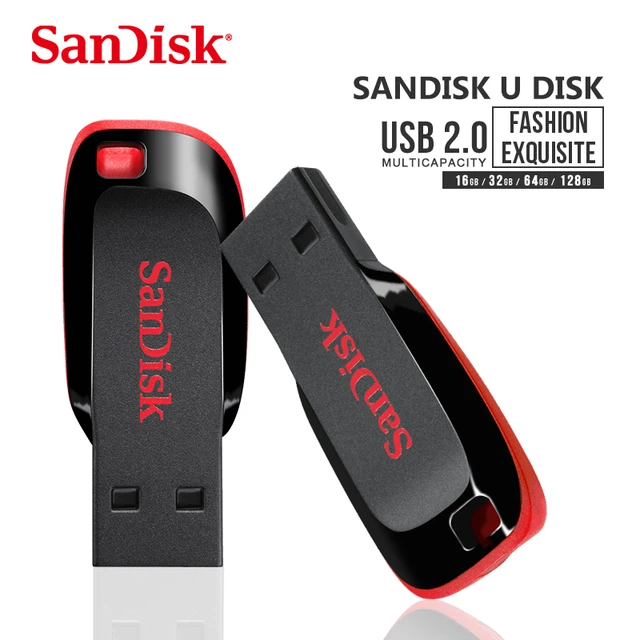 Original SanDisk CZ50 Ultra Shift USB 2.0 Flash Disk 128GB 64GB 32GB 16GB  Mini Key Pendrive Black Flash Drive Memory Stick - AliExpress