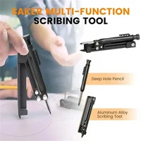 Multi-function Measuring Hand Tools Scribing Tool DIY Carpentry Graffiti Line Scribe Tool with Deep Hole Pencil