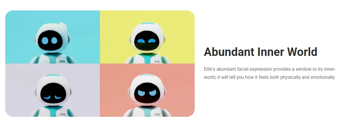 Eilik Intelligent AI Robot Desktop Pet Trend Toy Cute description image 2