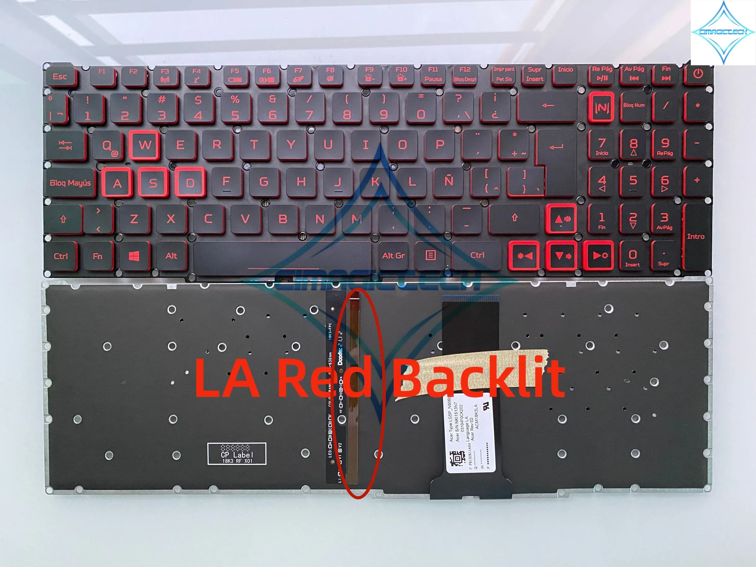 Nitro 5 AN515-43 AN515-54 AN515-55 AN517-51 AN517-52 Tastiera - Foto 7