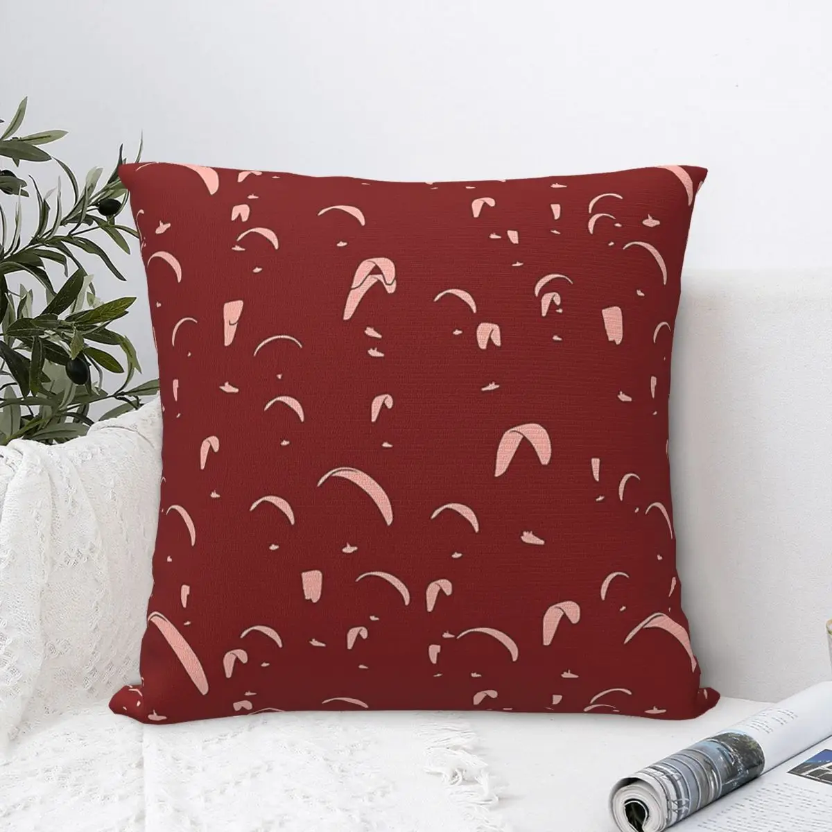 

Paragliding Competition Square Pillowcase Polyester Pillow Cover Velvet Cushion Decor Comfort Throw Pillow For Home Bedroom