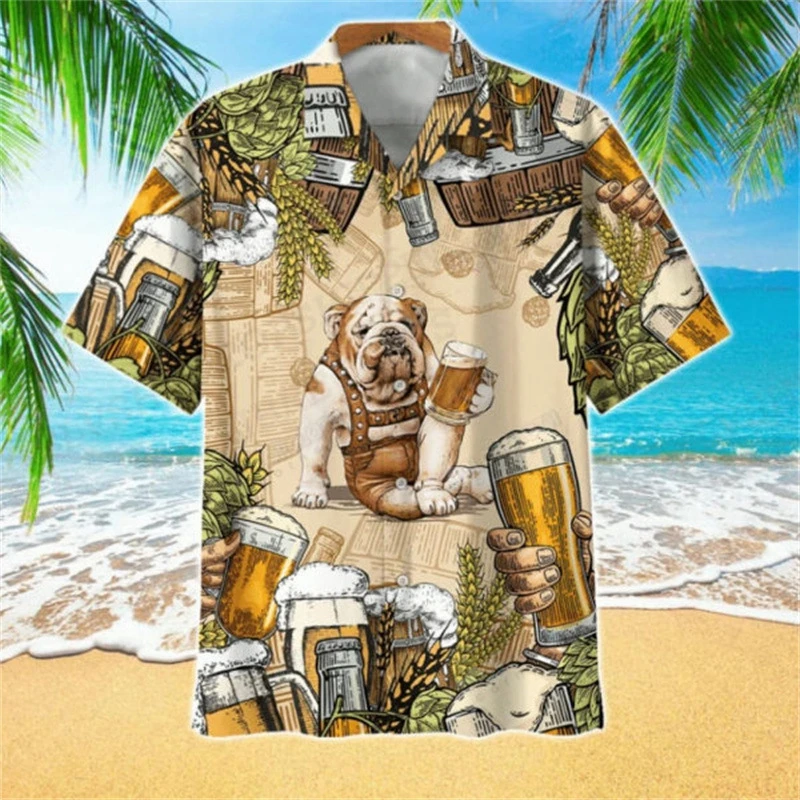Men's Casual Shirts Parrot 3d Print Shirts Men Fashion Hawaiian Shirt Beach Blouses Short Sleeve Blouse Vocation Lapel Shirt Boy 6