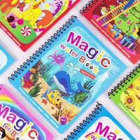 1 Book+1 Pen Reusable Coloring Book Water Painting Book Sensory Early Education Puzzle Drawing Toys 2