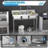 Bymaocar 3-Compartment Public Commercial Stainless Steel Utility Sink,Free Standing High-capacity Laundry Basin with Two Faucets 2