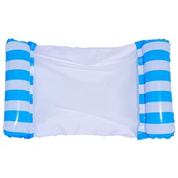 Inflatable Foldable Water Hammock & Lounger Chair (Striped blue)