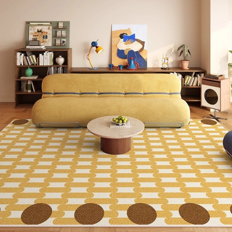 Modern Minimalist Living Room Carpet Creative Geometric Pattern Bedroom Rug Large Area Light Luxury Home Decoration Sofa Mats 러그