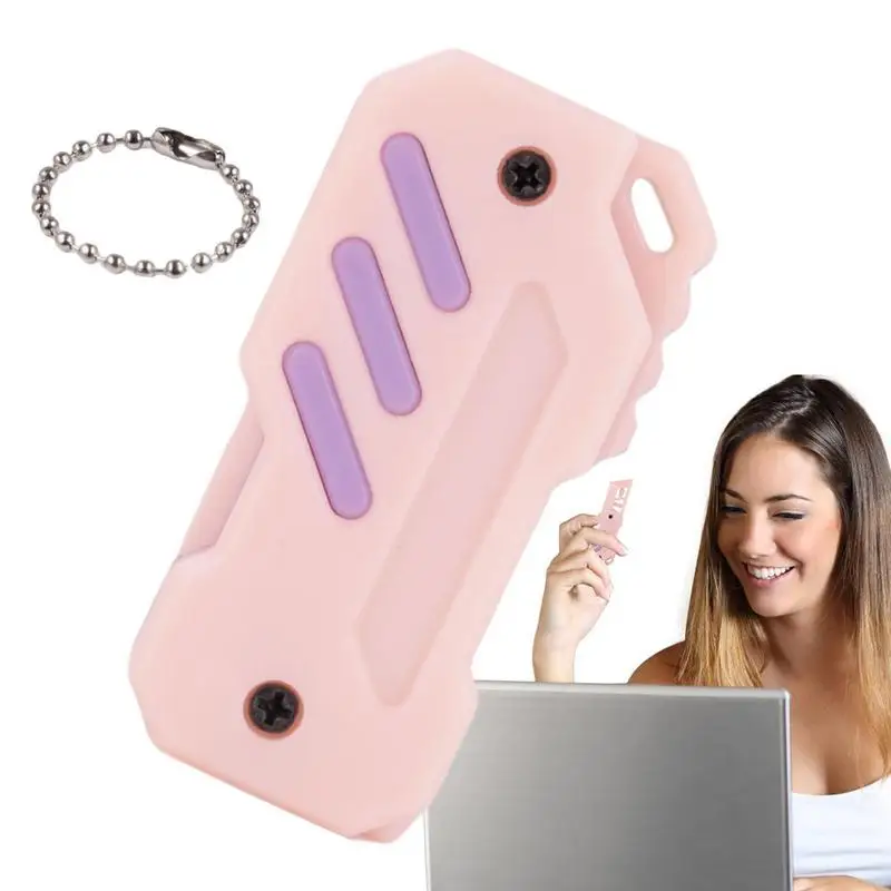 

Prop Knives 3D Printed Gravity Knives Toy With Chain Fidget Toy Small Sensory Toys For Kids And Adults Fake Knives School Award