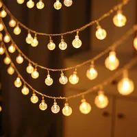 3m Waterproof LED Bubble Ball String Lights (118.11in) - Warm White Crystal Globe Fairy Lights, Weather-Resistant for Garden 4
