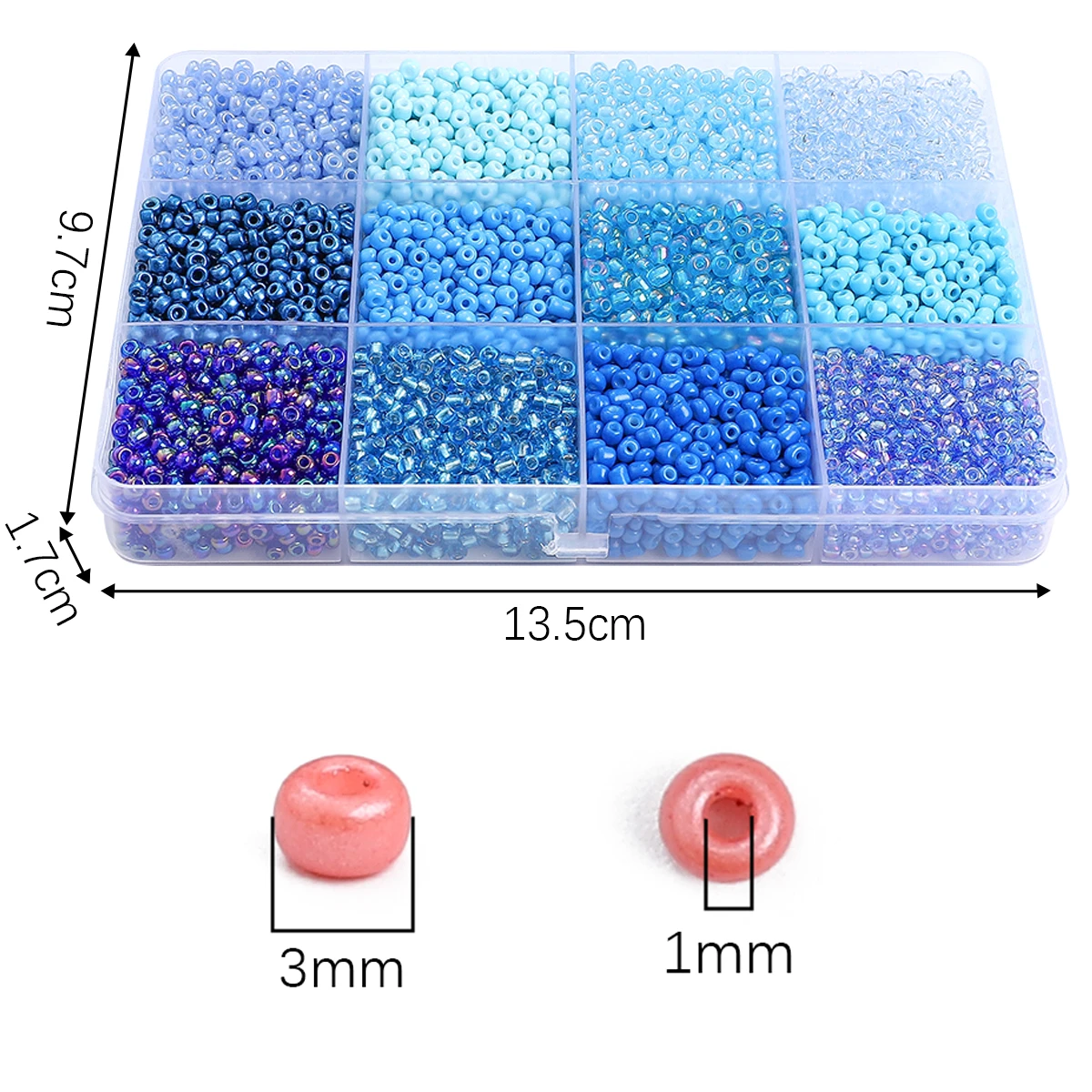 6000 teile/schachtel 3mm Kit tschechische Glasperlen für Schmuck machen mehrfarbige runde lose Perlen Set DIY Ohrring Armband Zubehör – Detail 2